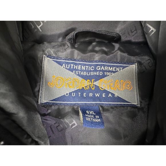 Jordan Craig Mens Black Hooded‎ Parka Jacket Fur Trim Big Size 6XL Winter Coat - Picture 6 of 12